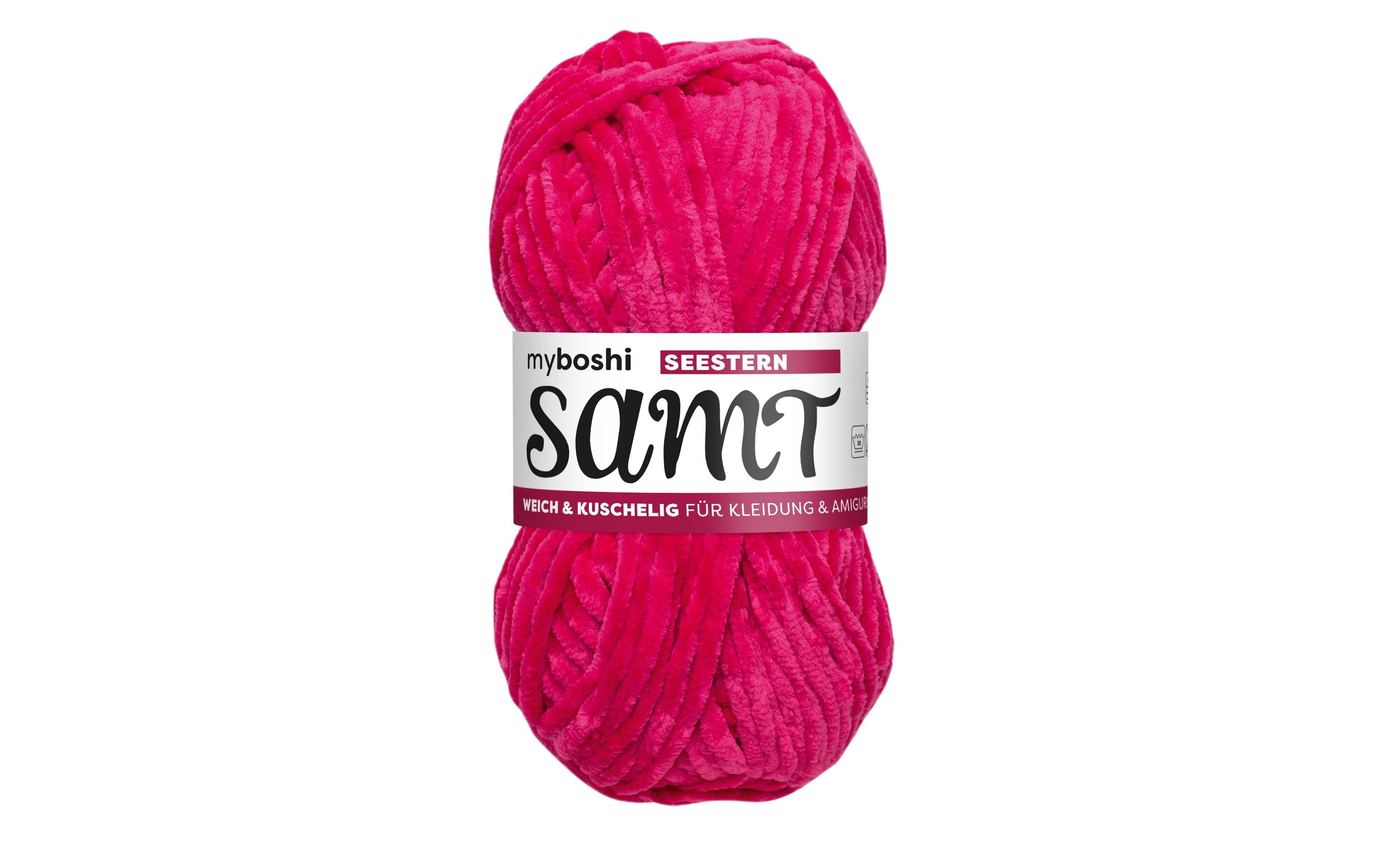 myboshi Wolle Chenille Samt Seestern, 100 g, 100 m, 100 % PES