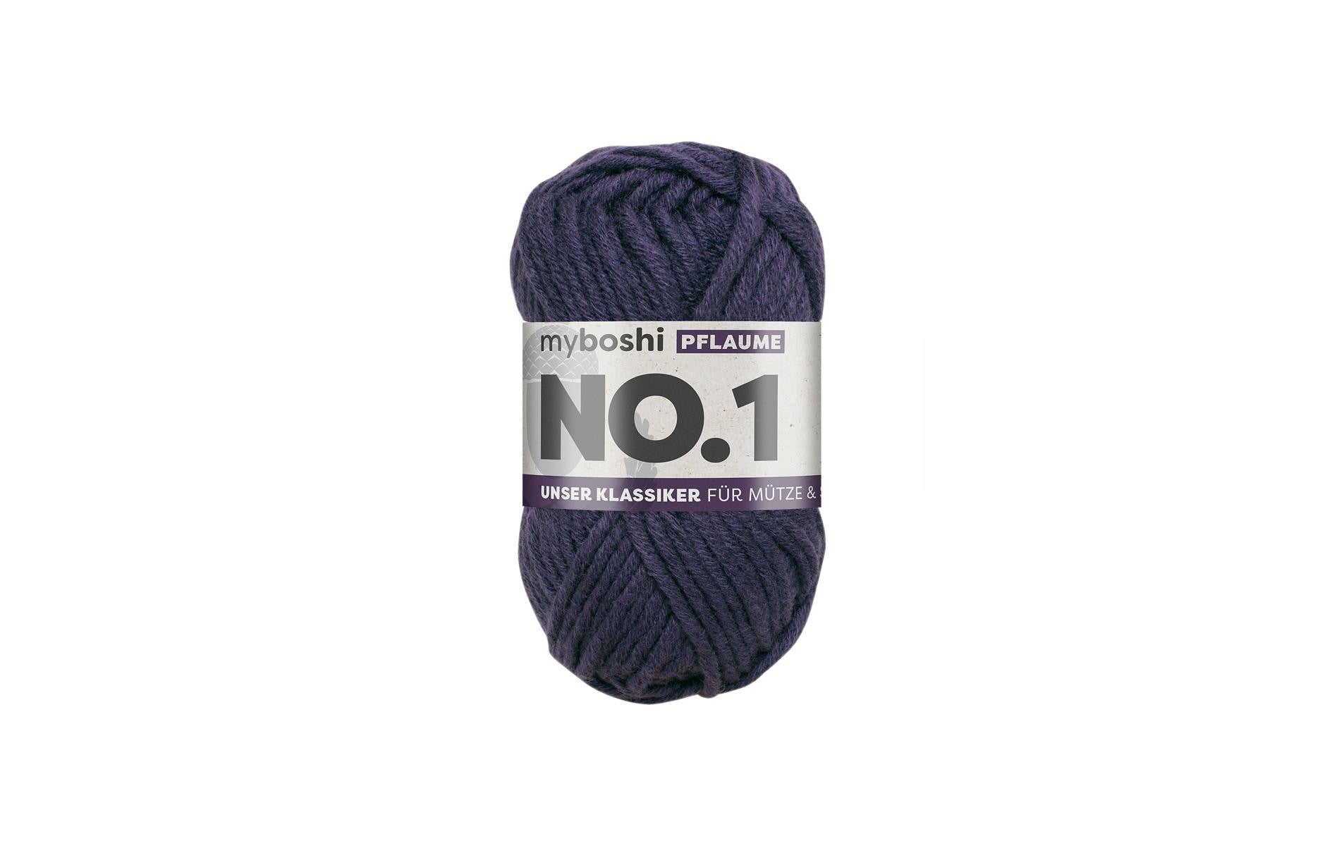 myboshi Wolle Nr.1 pflaume 50 g, 55 m, 70 % PAN, 30 % WO