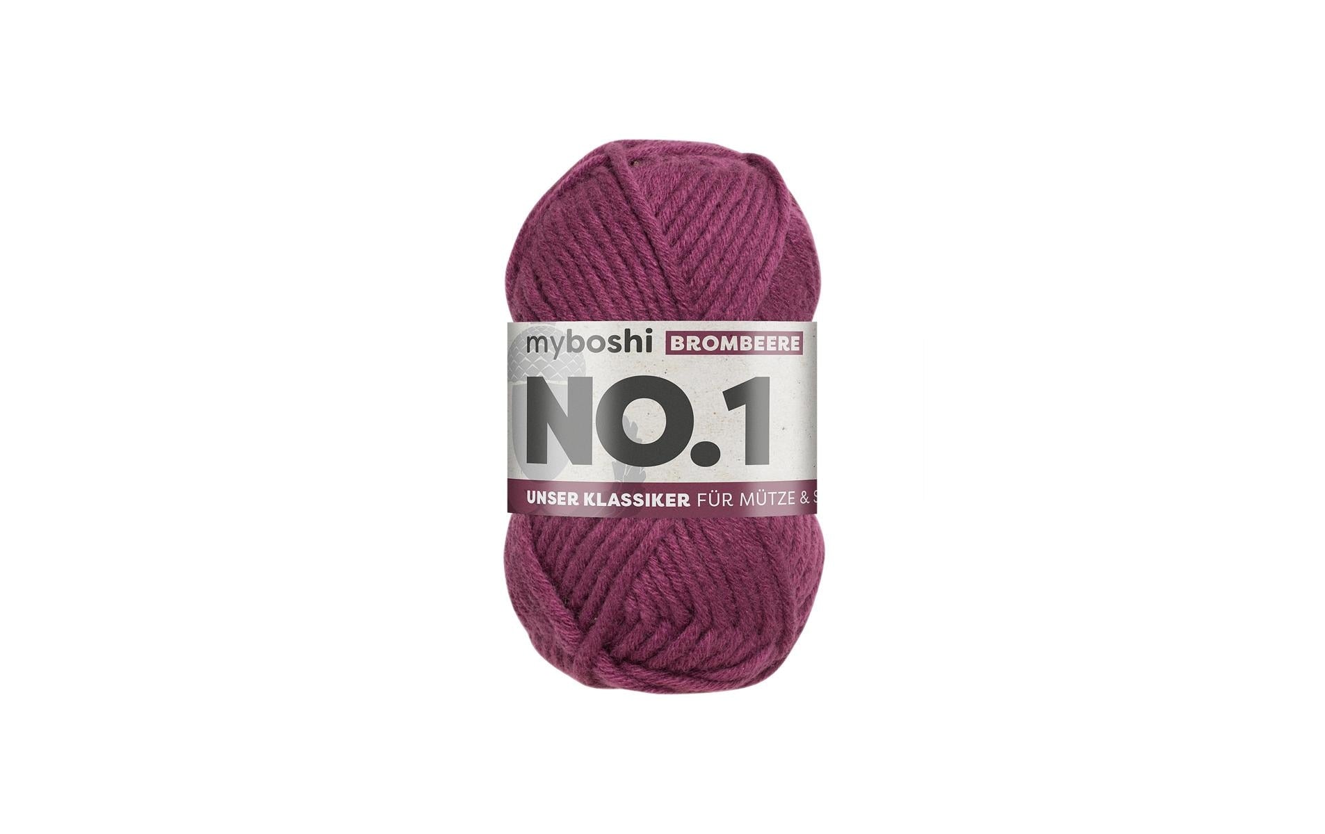 myboshi Wolle Nr.1 brombeere 50 g, 55 m, 70 % PAN, 30 % WO