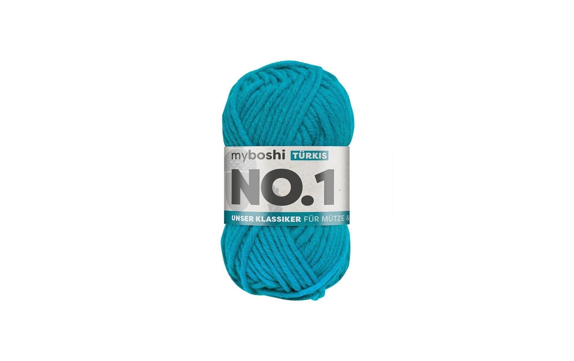 myboshi Wolle Nr.1 türkis 50 g, 55 m, 70 % PAN, 30 % WO