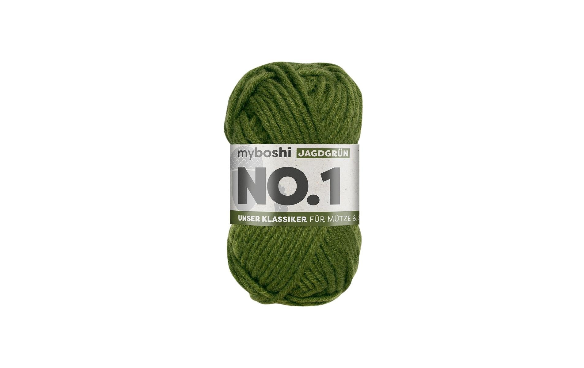 myboshi Wolle Nr.1 jagdgrün 50 g, 55 m, 70 % PAN, 30 % WO