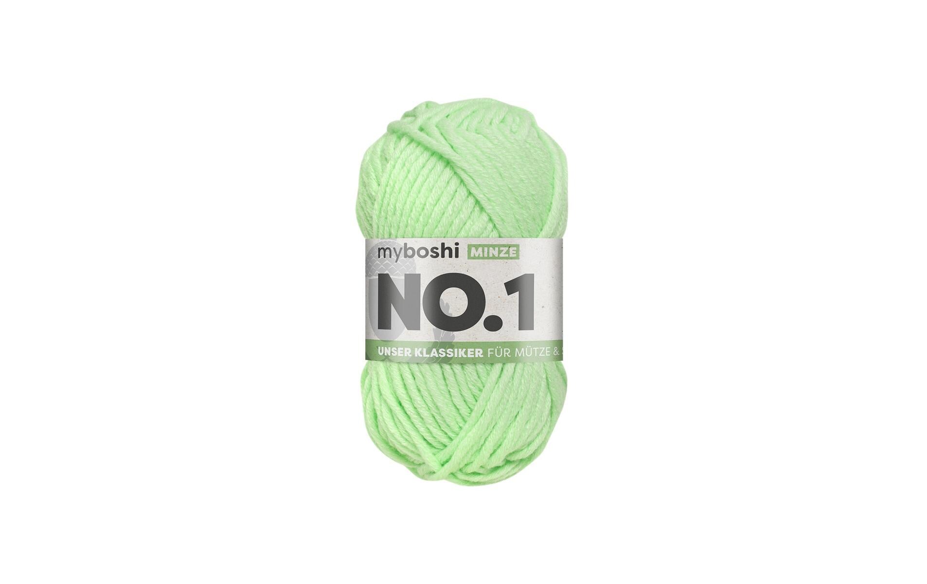 myboshi Wolle Nr.1 minze 50 g, 55 m, 70 % PAN, 30 % WO