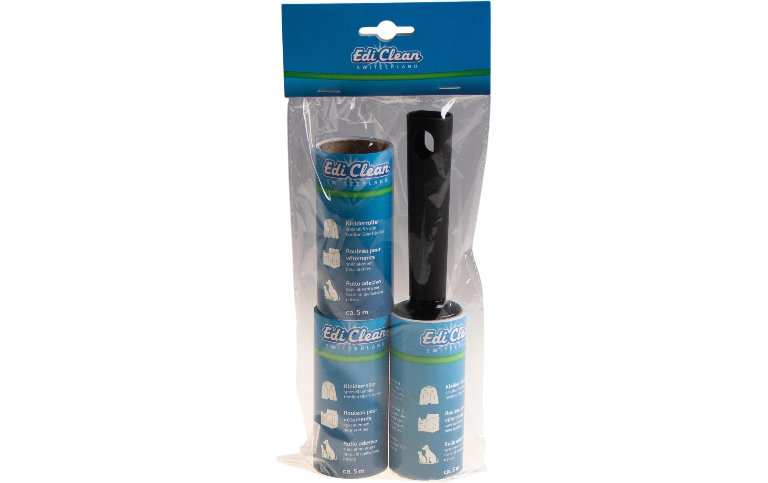 Edi Baur Kleiderroller-Set mit 1 Griff und 3 Rollen