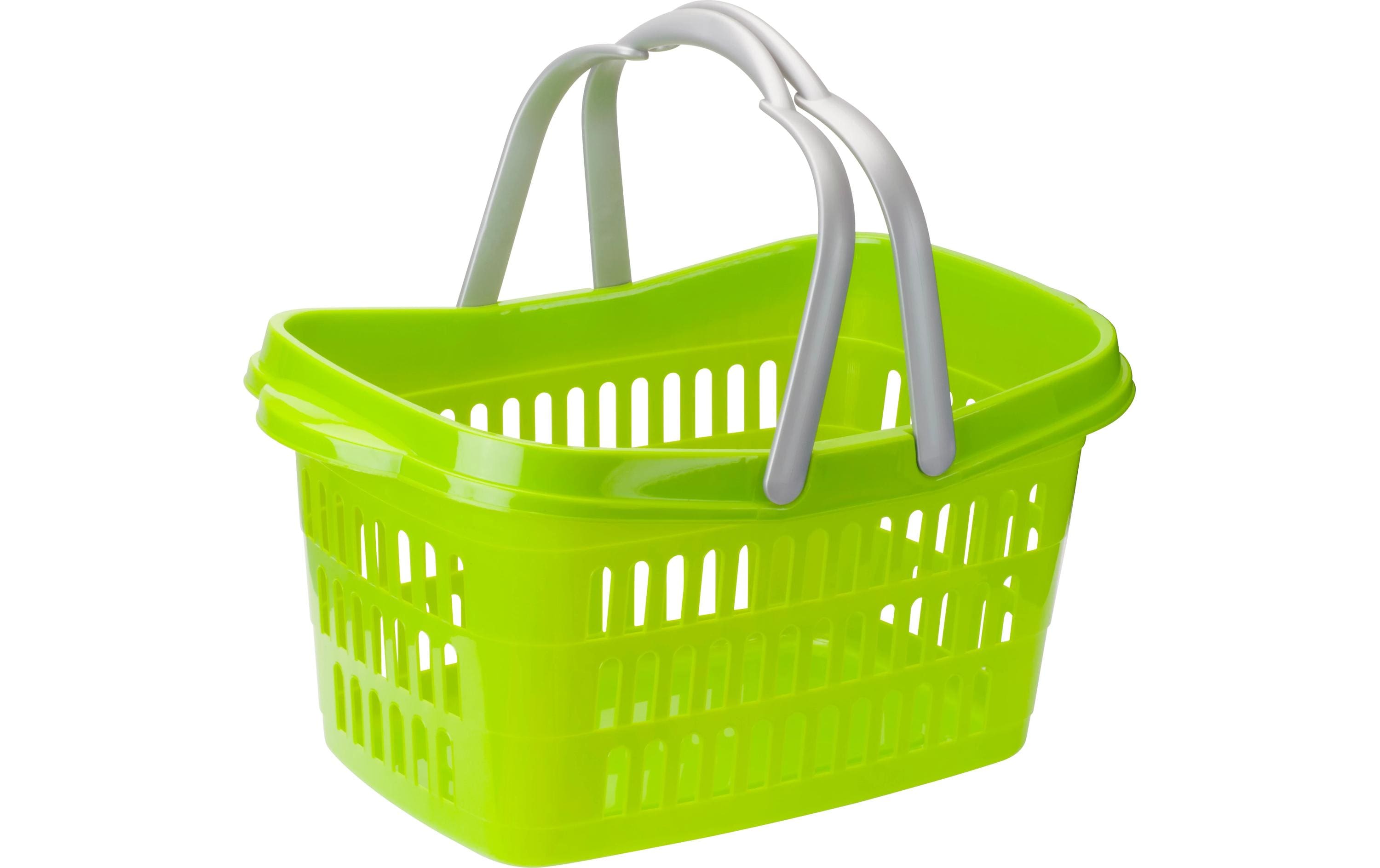 Edi Baur Einkaufskorb mit 2 Traggriffen 18 L, Polypropylen, lime grün