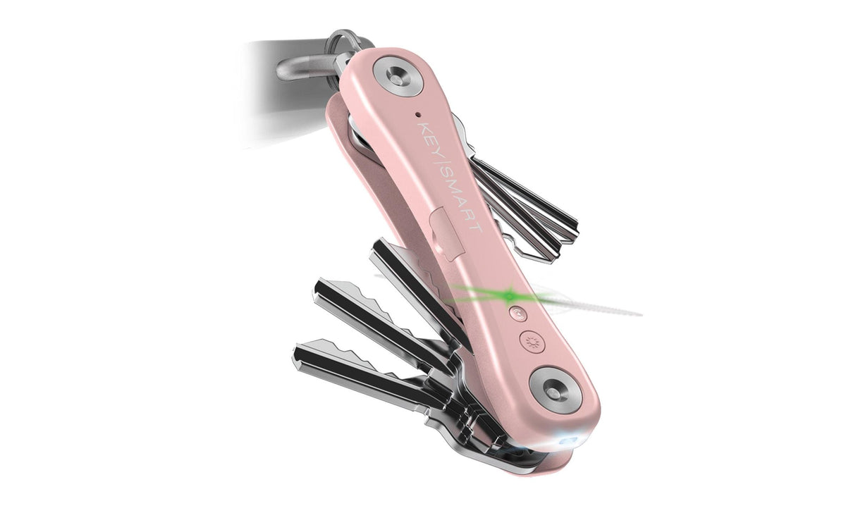 KeySmart IPro Schlüsselhalter Finder Rosa Für Apple find My, bis zu 14 Schlüssel