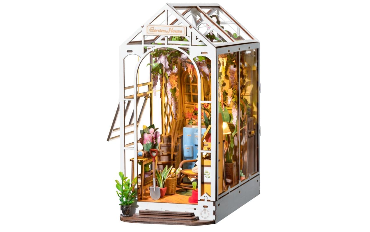RoboTime Garden House Holzbausatz, inklusive LEDs