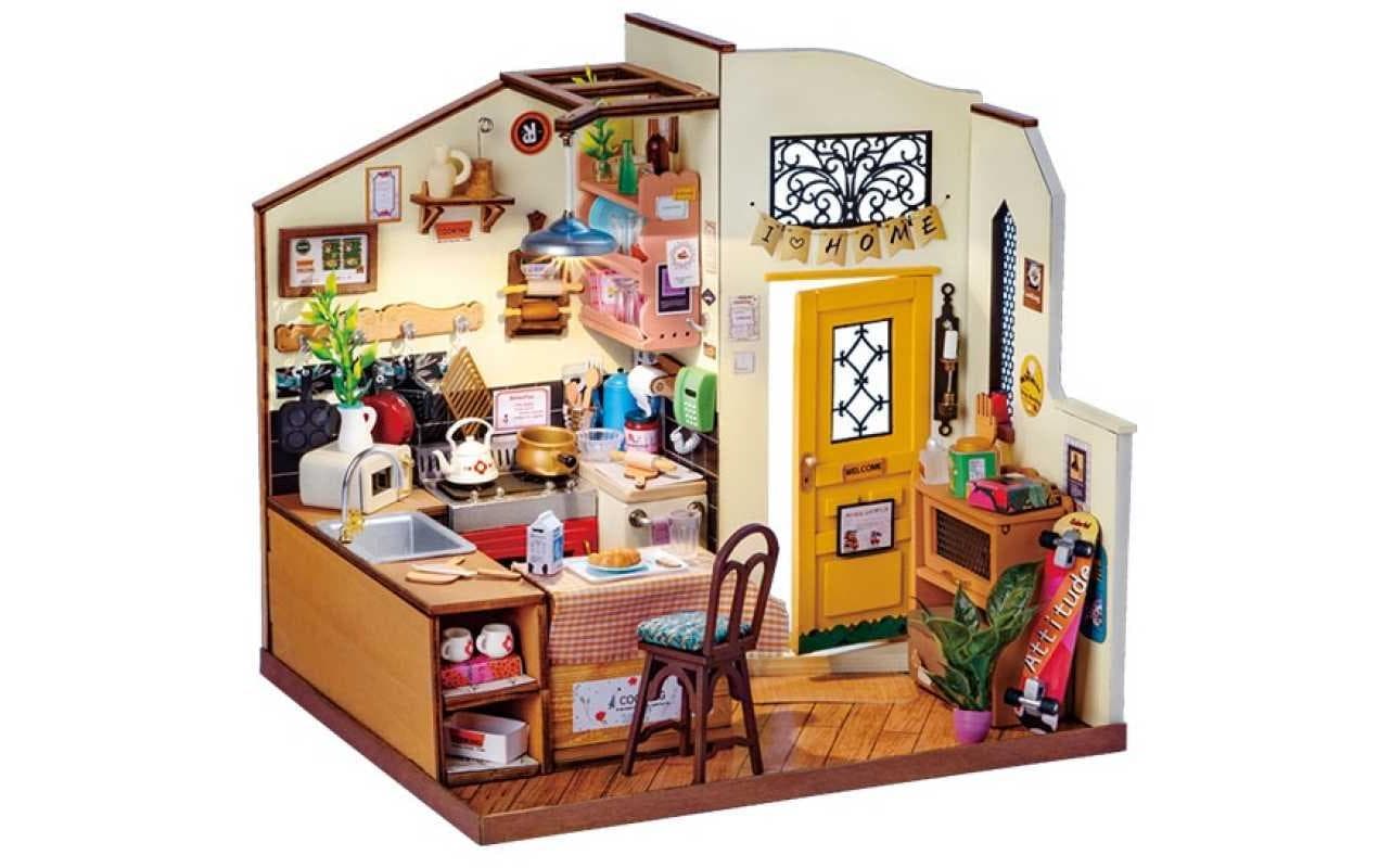 RoboTime Cozy Kitchen Holzbausatz, inklusive LEDs