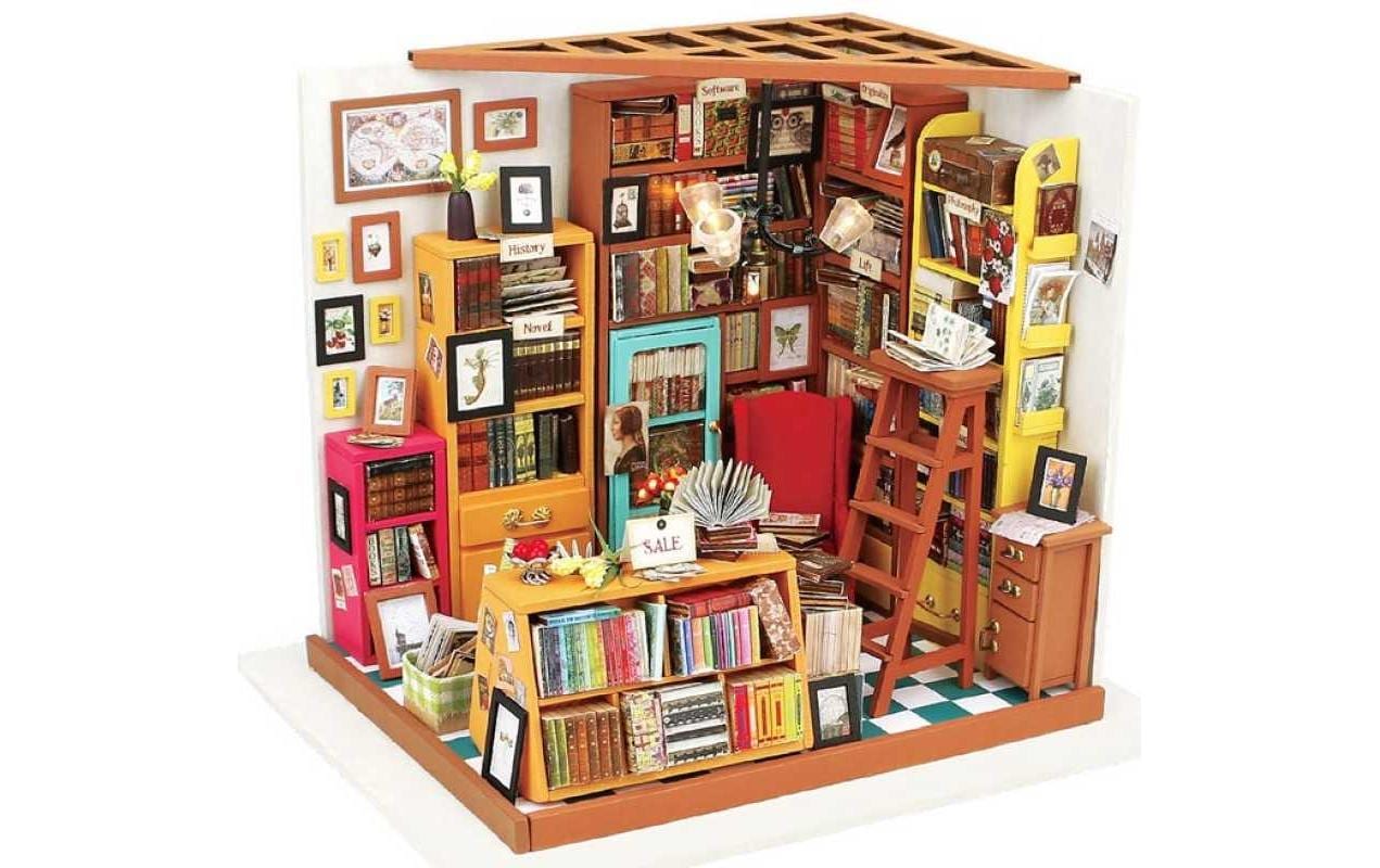RoboTime Sam's Study Library Holzbausatz, inklusive LEDs