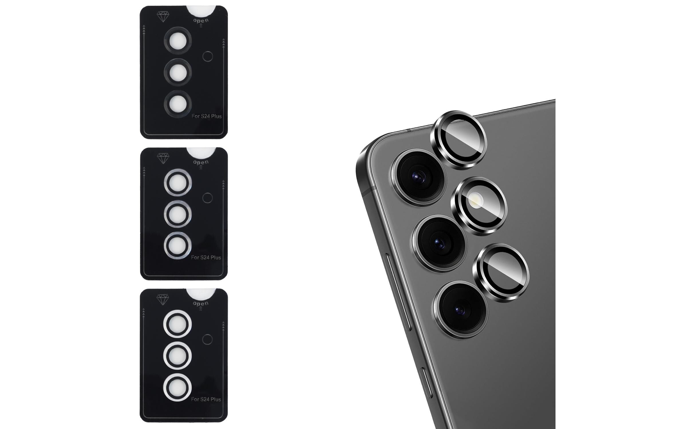 4smarts Lens Protector StyleGlass 3er Set Samsung Galaxy S24+
