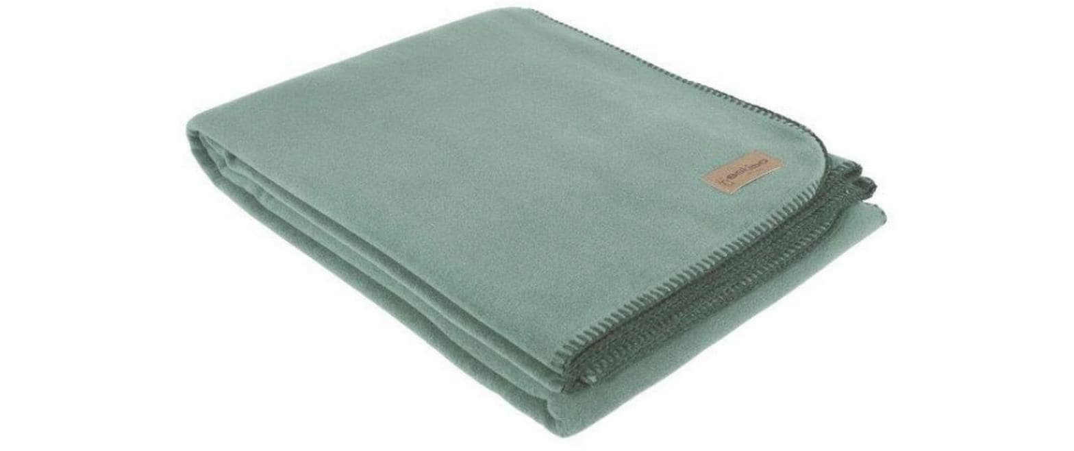 Eskimo Decke Edelvelours, Salbei, 150x200cm 60%Polyester,40%Viskose, waschbar 30 Grad