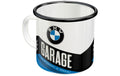 Nostalgic Art Emaille Becher BMW Garage 1 Stk, 8x8 cm, 360 ml