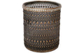 Chalet Windlicht Lingan 12 cm H: 12 cm, D: 10 cm, Glas, Anthrazit