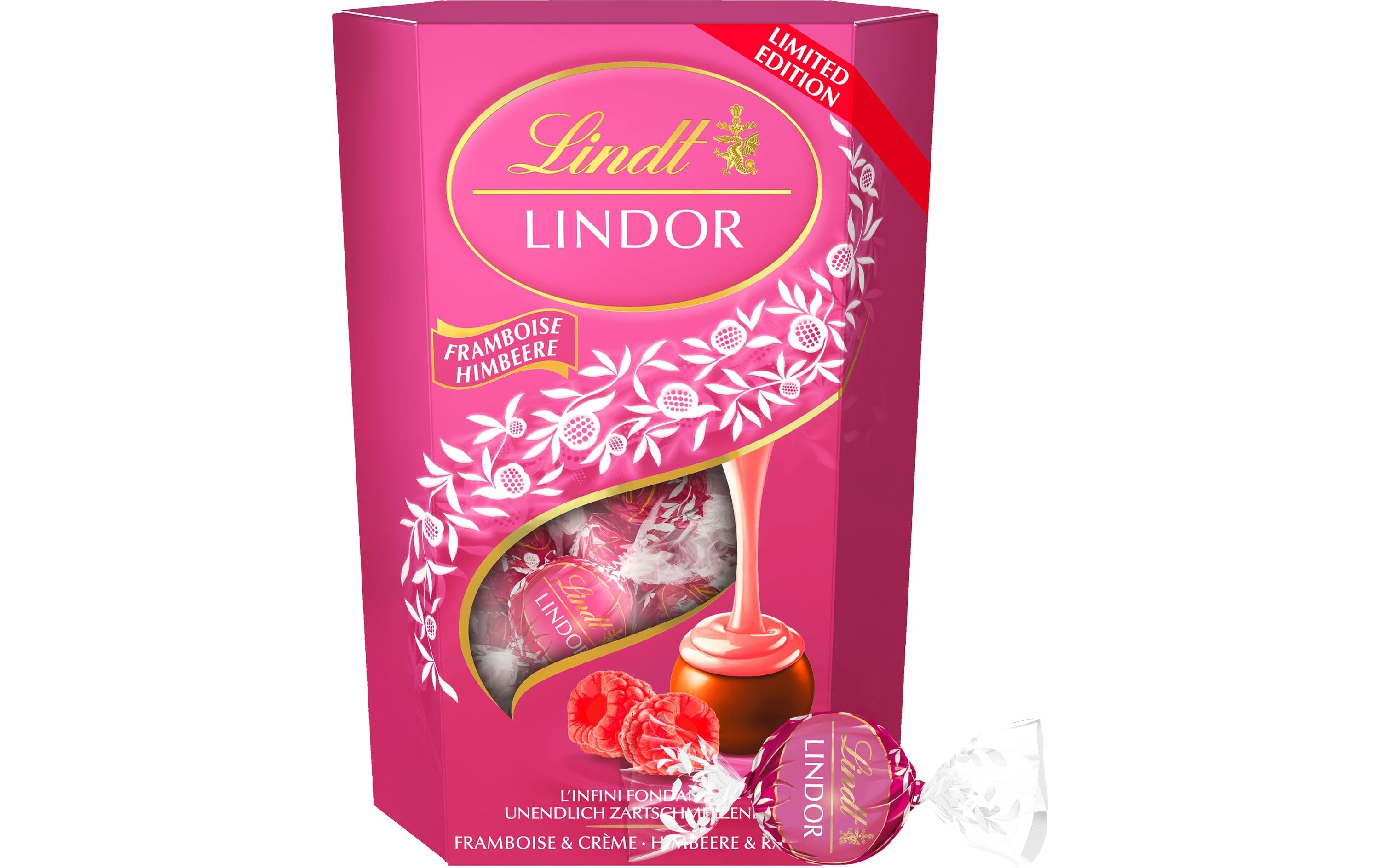 LINDOR Kugeln Himbeere & Rahm Milch 200 g