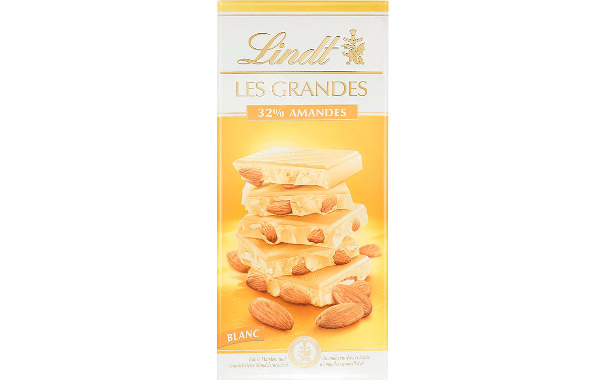 Lindt LES GRANDES Tafelschokolade Weiss Mandel 150g