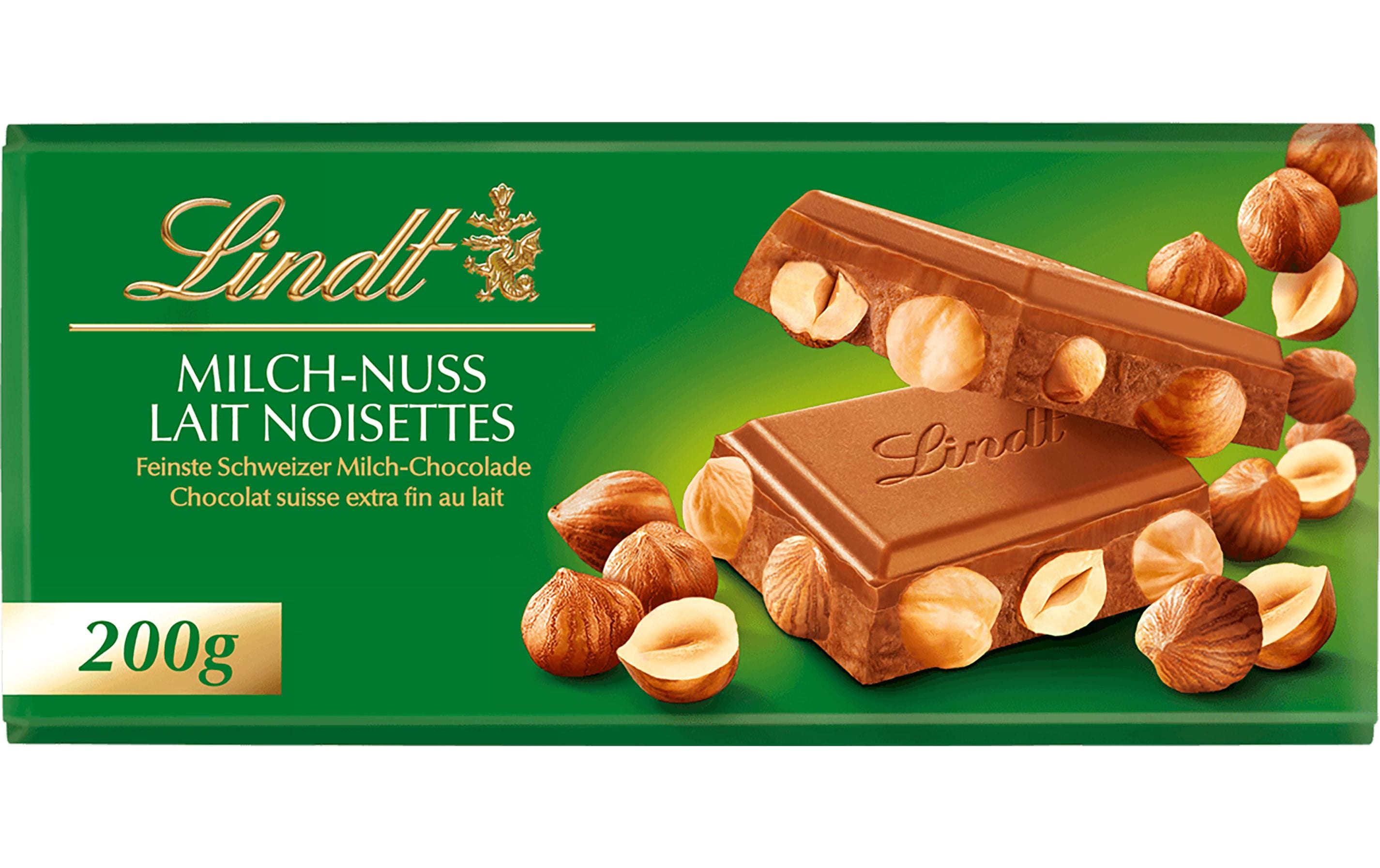 Lindt Tafelschokolade Milch Nuss 200g