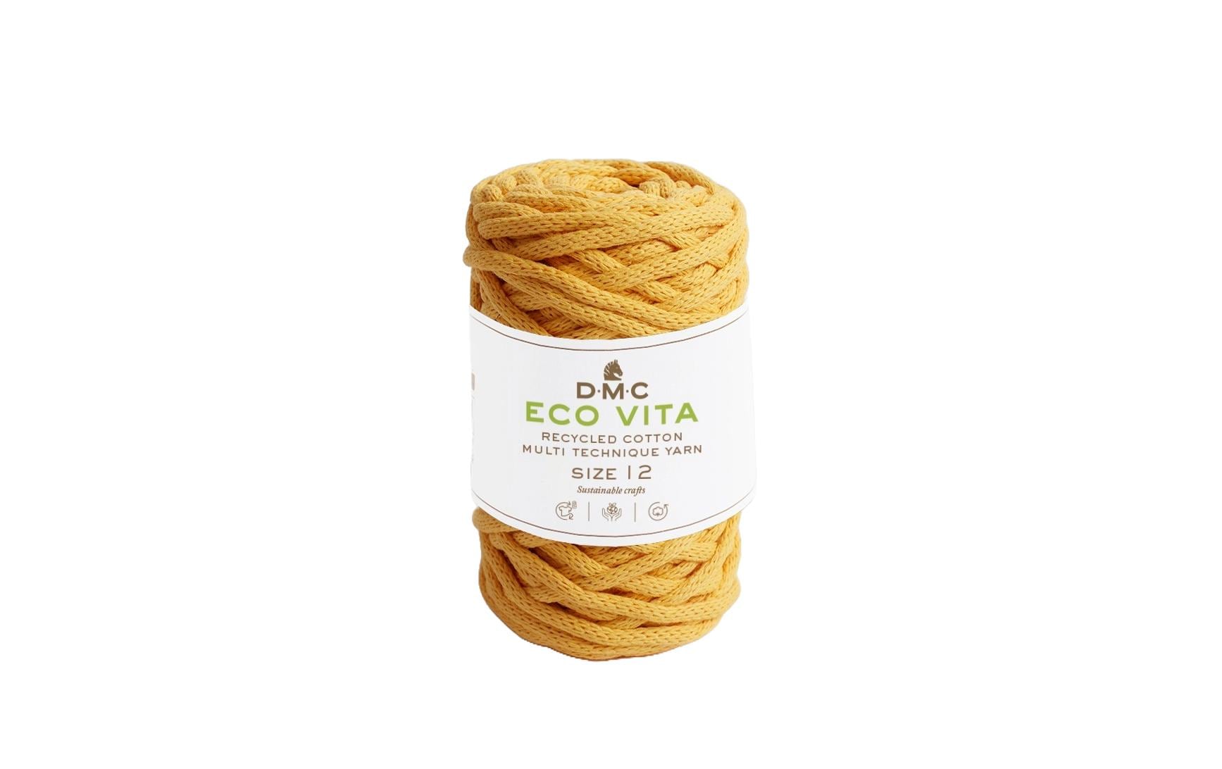 DMC Nova Vita Baumwollgarn gelb 250 g, 55 m, 80 % CO, 20% PES