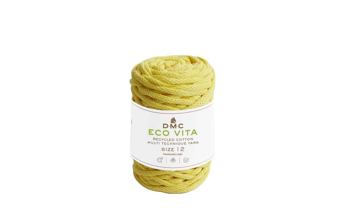 DMC Nova Vita Baumwollgarn hellgelb 250 g, 55 m, 80 % CO, 20% PES
