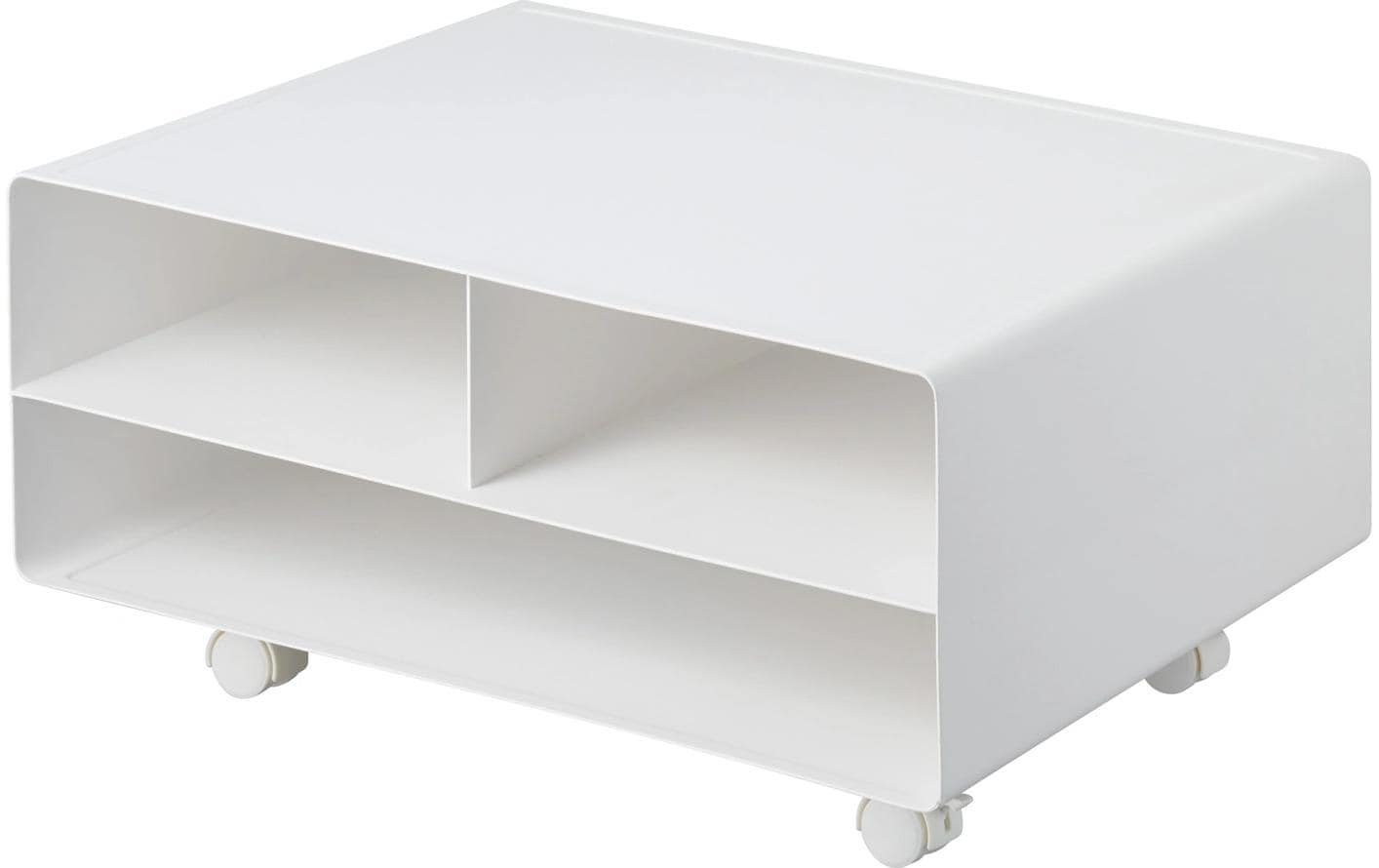 Yamazaki rollbares Regal TOWER weiss, 48 x 37 x 19 cm, Metall