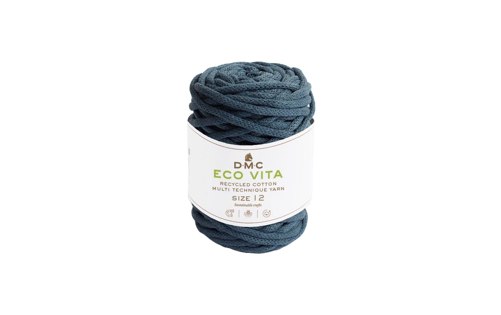 DMC Nova Vita Baumwollgarn blaugrau 250 g, 55 m, 80 % CO, 20% PES