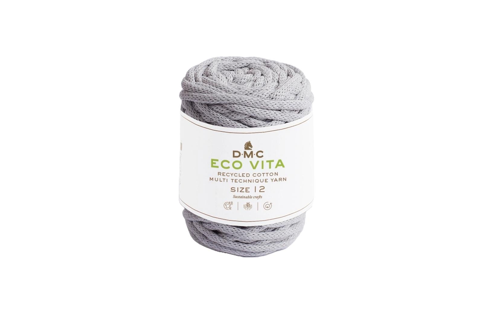 DMC Nova Vita Baumwollgarn hellgrau 250 g, 55 m, 80 % CO, 20% PES