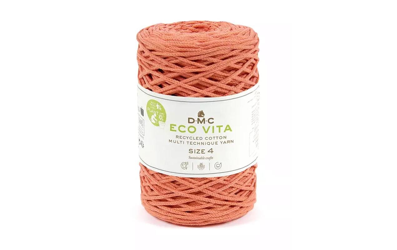 DMC Nova Vita 4 Baumwollgarn 2 mm Lachs 250 g, 200 m, 80% CO, 20% PES