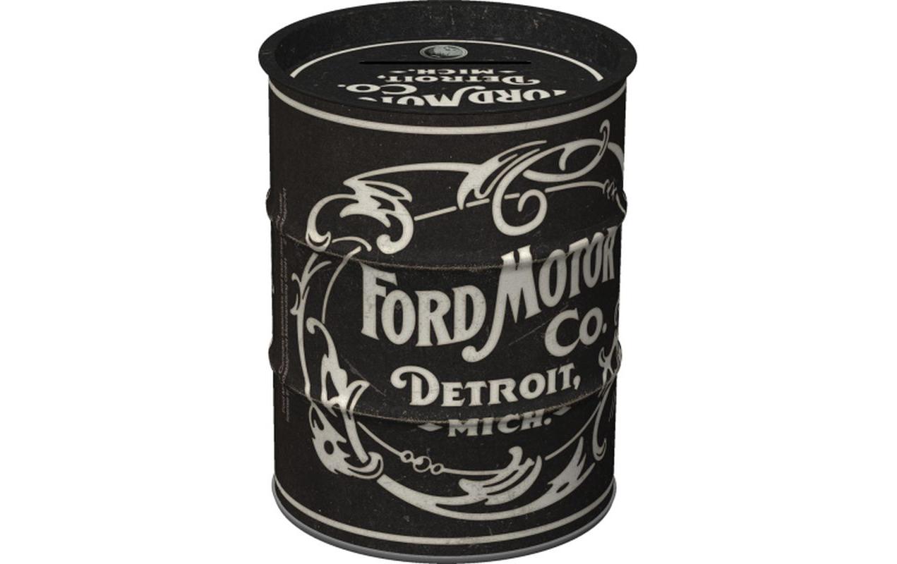 Nostalgic Art Spardose Ölfass Ford Metall, 9.3x11.7 cm