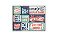 Nostalgic Art Magnet-Set Happy Week 9 Stück, 9x2x7 cm