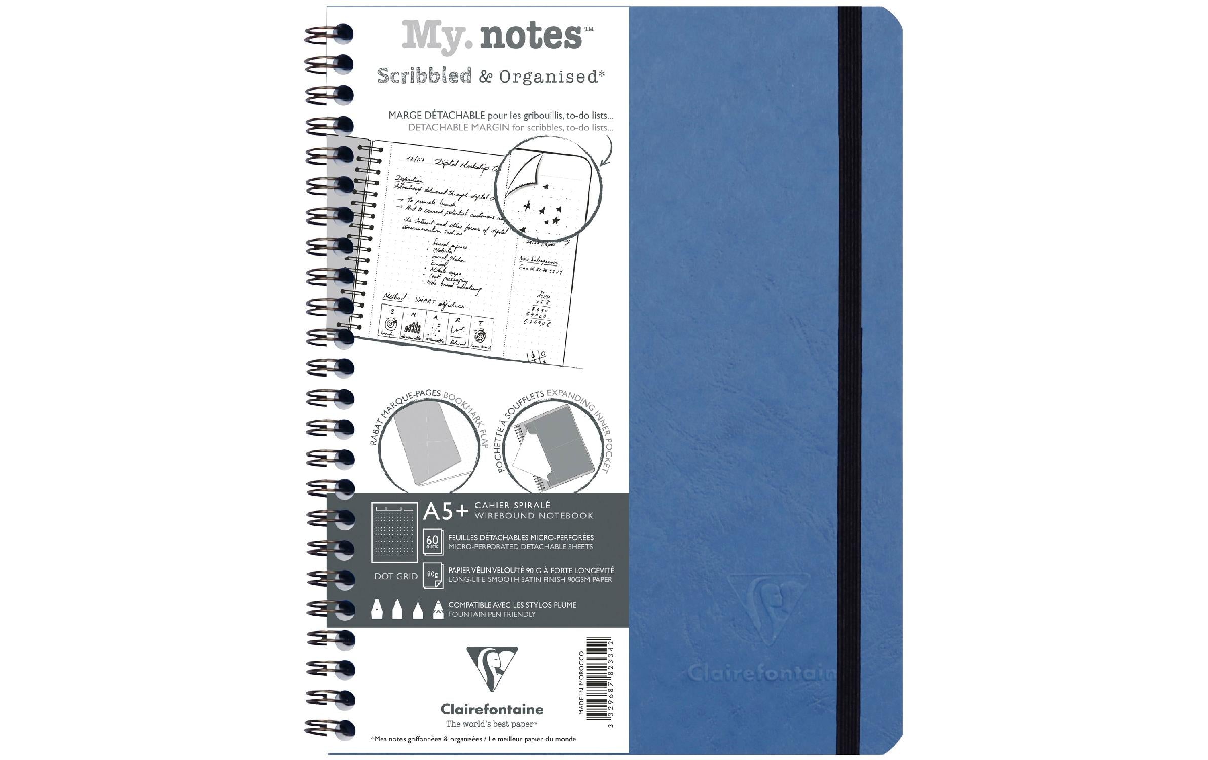 Clairefontaine Notizbuch AgeBag A5 Scribble 60Blatt, dotted, blau