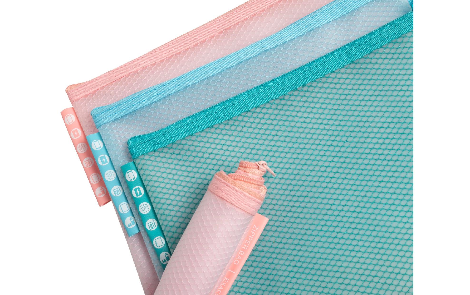 Exacompta Meshbag EVA Chromaline A5 3 Stück Pastell, Farben assortiert