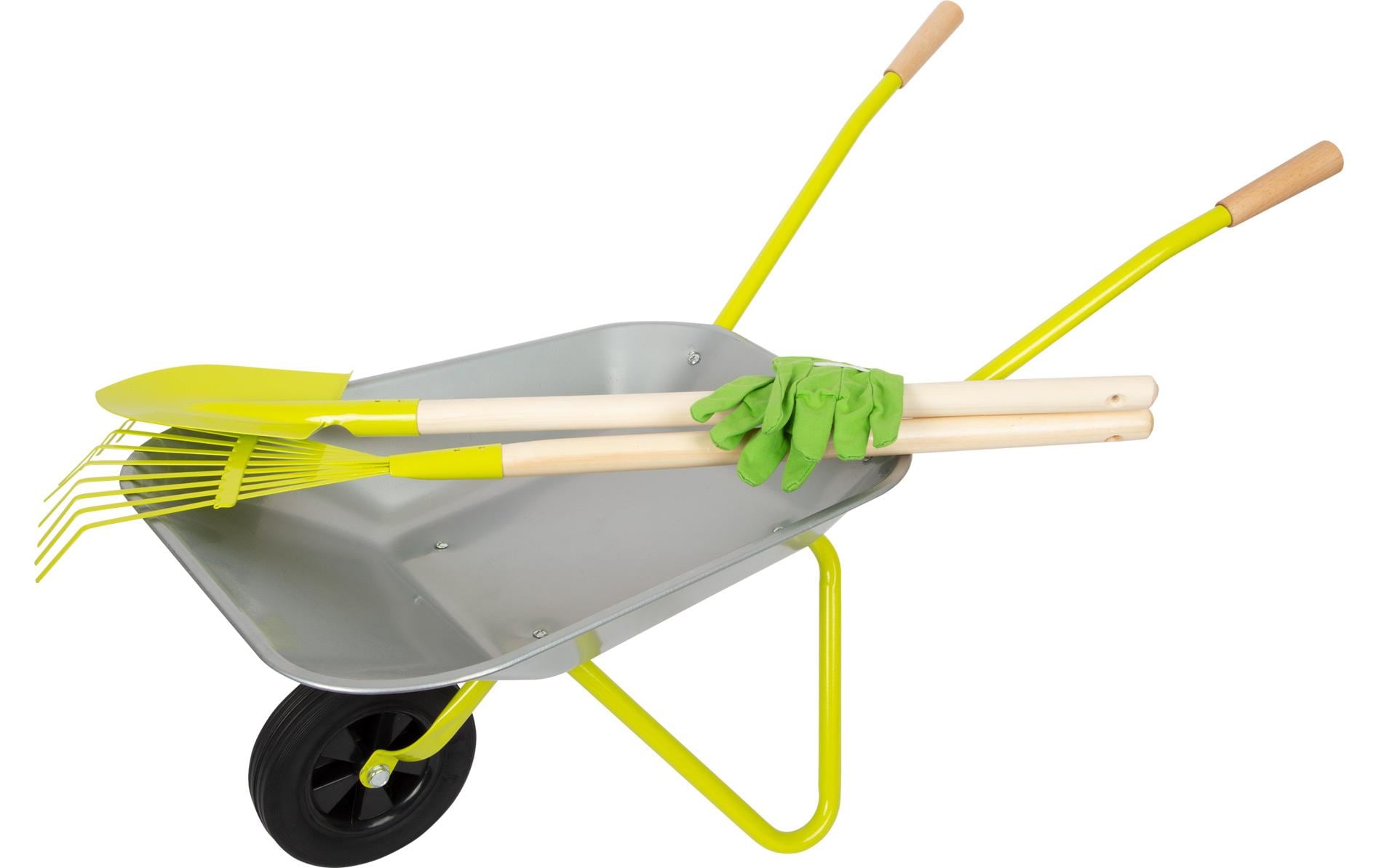 Schubkarre mit Gartenwerkzeug