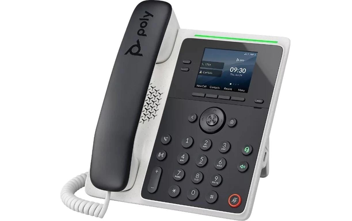 Poly Edge E100 IP-Telefon 2.8" IPS-LCD,USB-C,2xRJ-45,RJ-9,NFC
