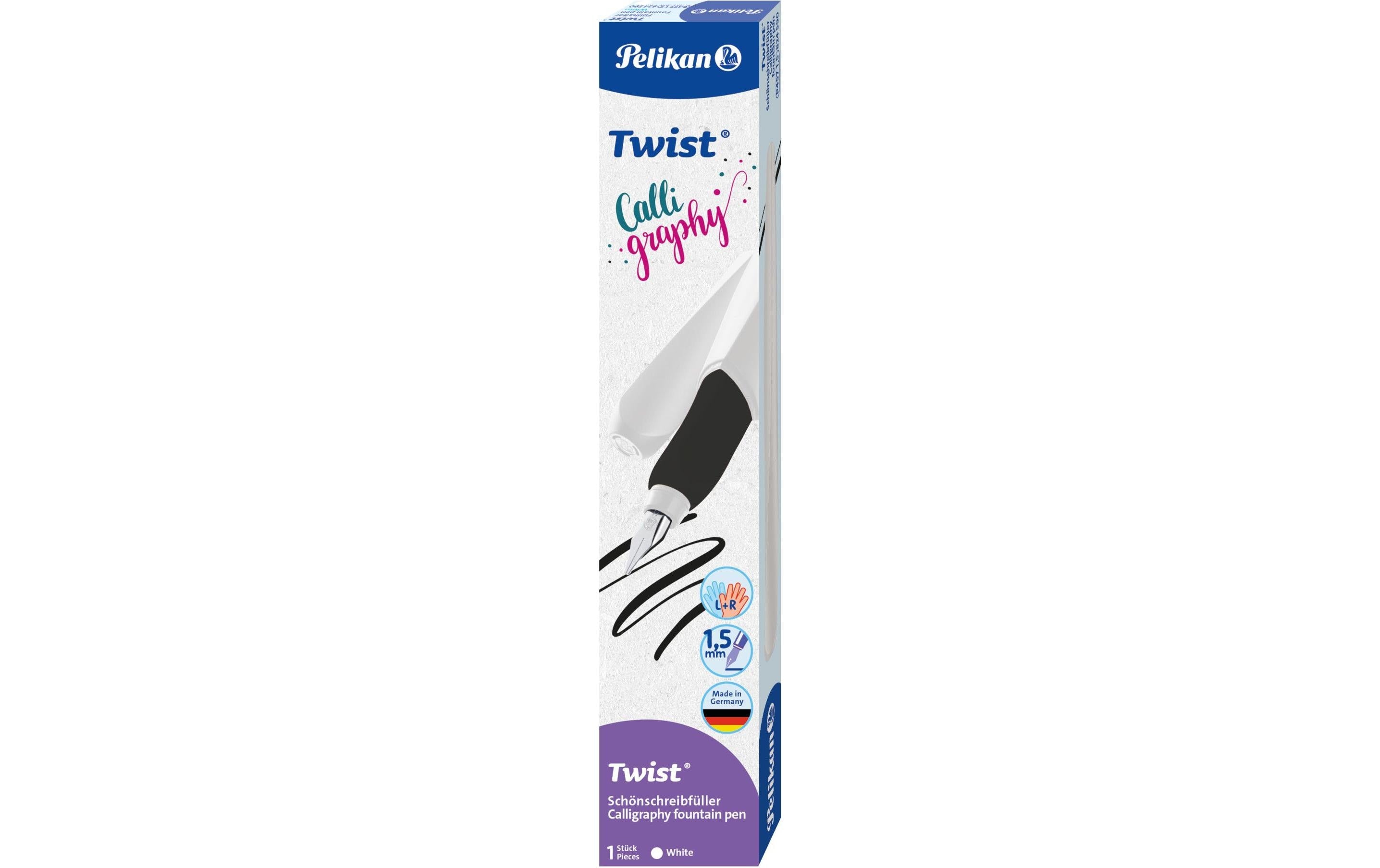 Pelikan Twist Füllhalter Calligraphy white, 1 Stück