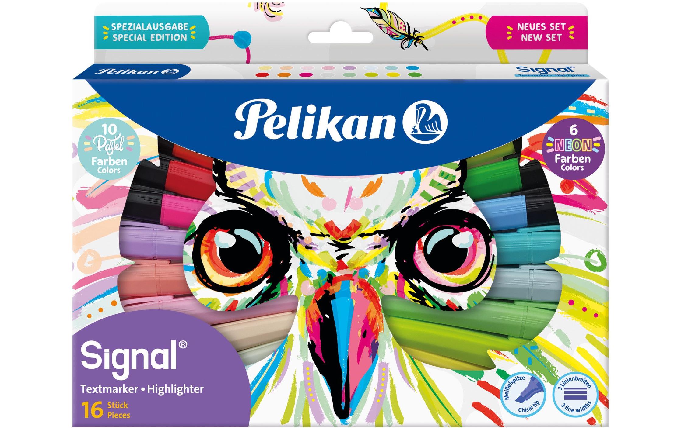 Pelikan Textmarker Signal Eulen-Set 16-teilig, farbig