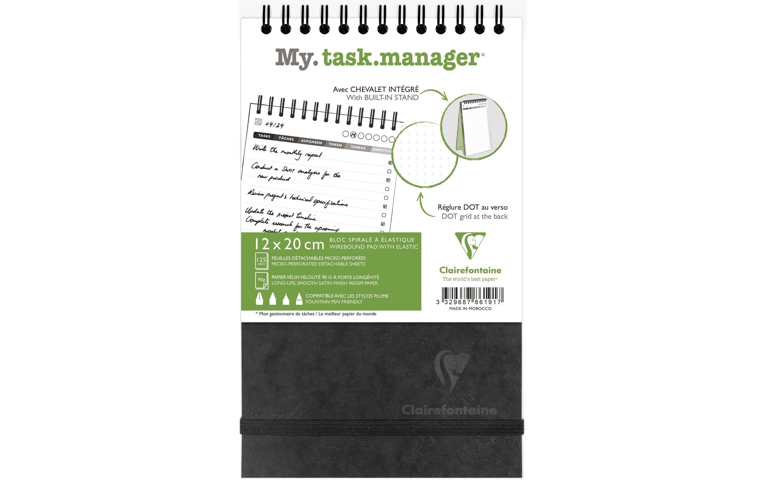 Clairefontaine TaskManager AgeBag 90gm, schwarz