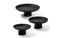 Wallxpert Dekoschalen 3er Set Metall, Farbe: Schwarz