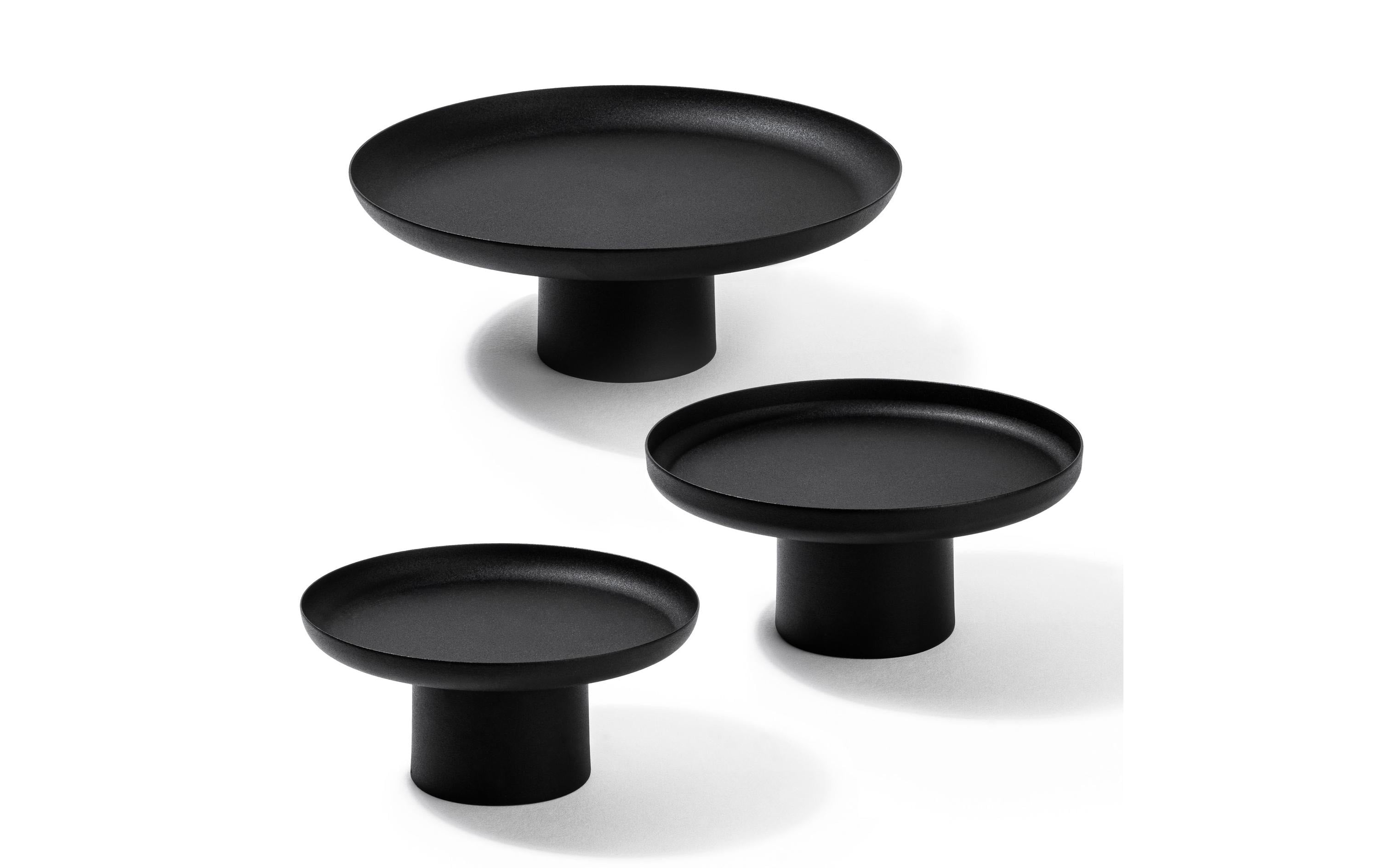 Wallxpert Dekoschalen 3er Set Metall, Farbe: Schwarz