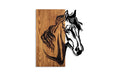 Wallxpert Wandbild Horse Metall/MDF, Grösse: 48 x 57 cm