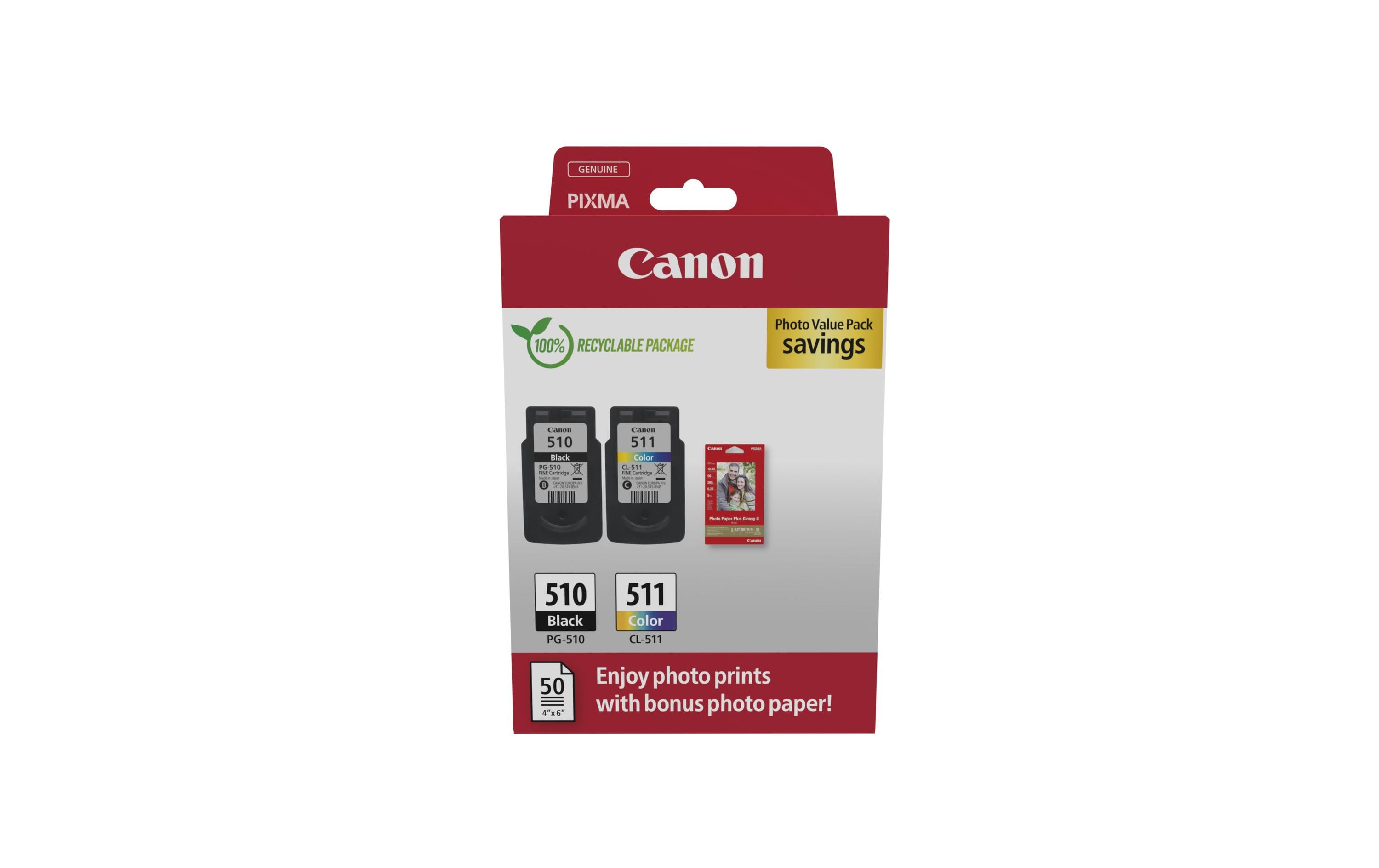Tinte Canon PG-510 / CL-511 Multipack BK (9ml), C, M, Y (je 3ml)