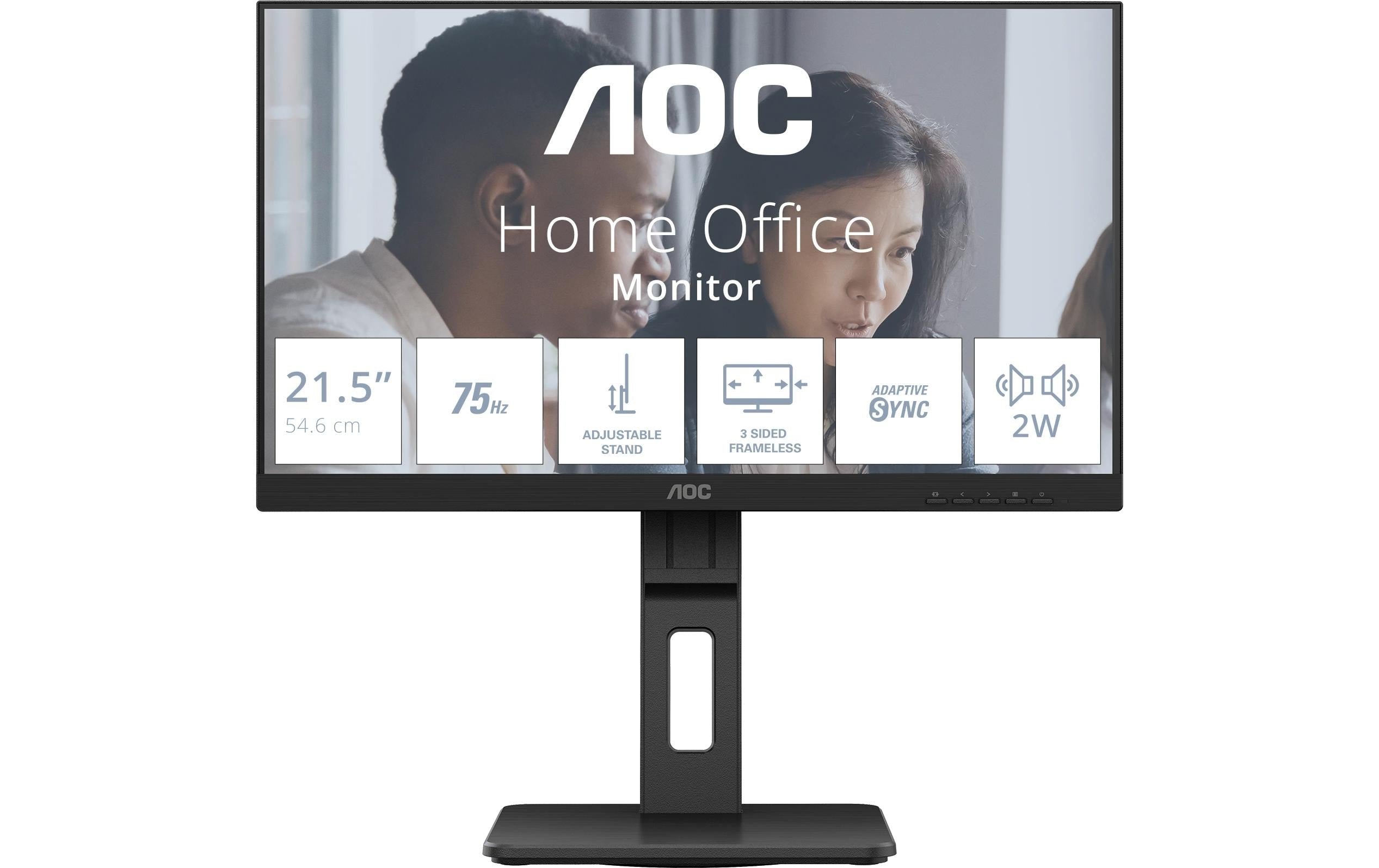 AOC Monitor 22E2UMF HDMI, DP, 4ms, HV, Speakers, 75Hz