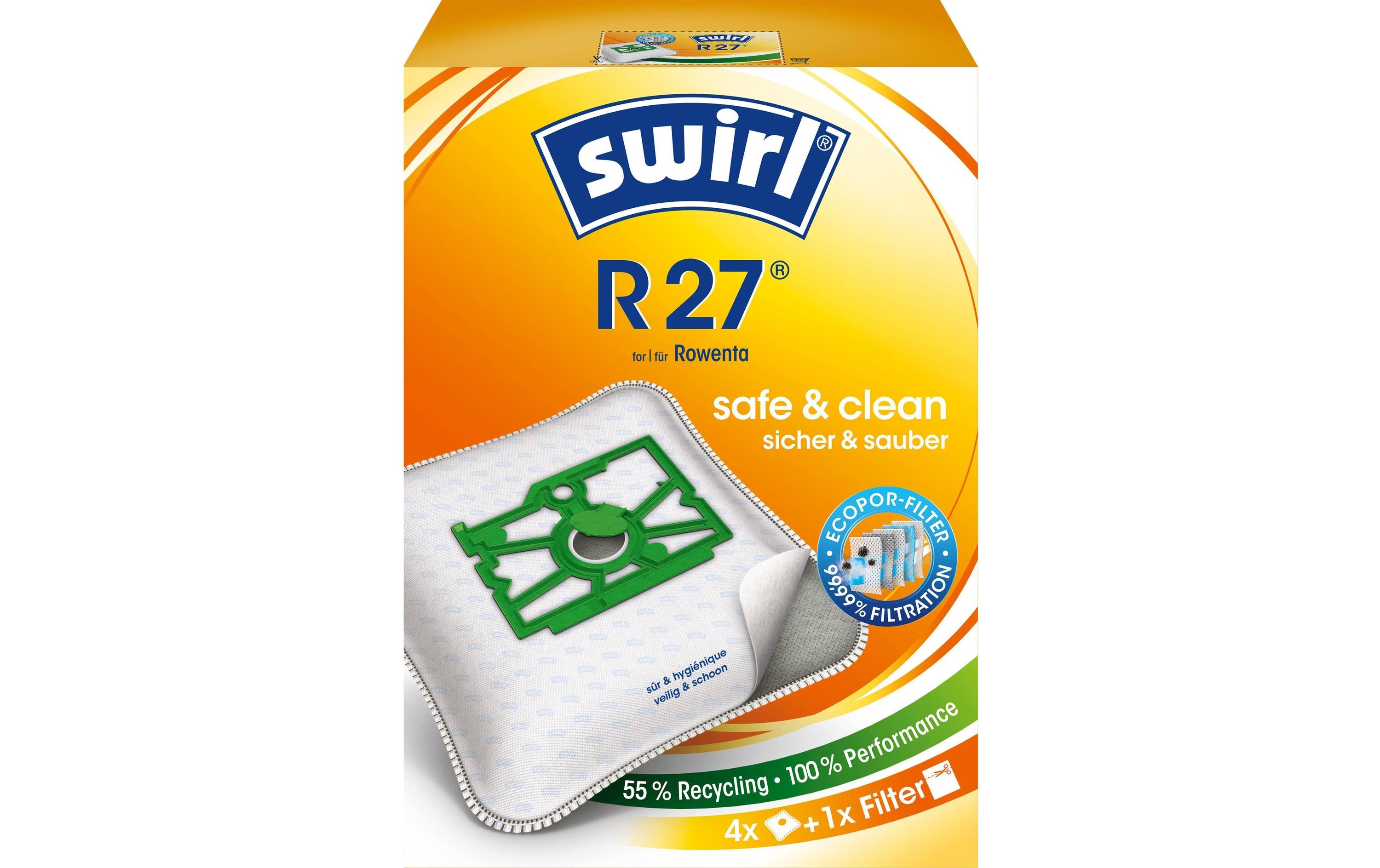Swirl Staubfilterbeutel R 27 4 Stück AirSpace Technology
