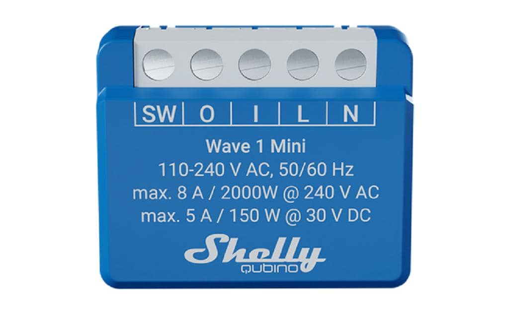 Shelly Qubino Wave 1 Mini Z-Wave Schalter, 1 Kanal, 8A