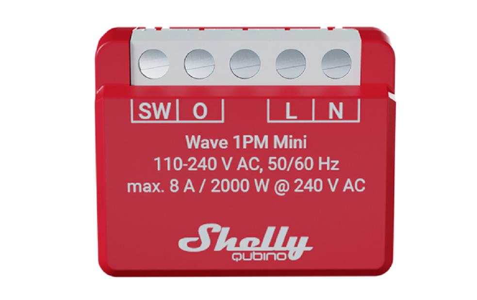 Shelly Qubino Wave 1PM Mini Z-Wave Schalter, 1 Kanal, 8A