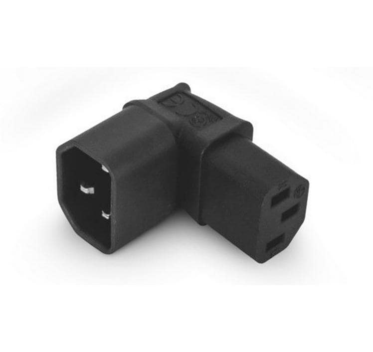 Alpha Elettronica Netzadapter C13 - C14 frontal gewinkelt, C13 Buchse, C14 Stecker