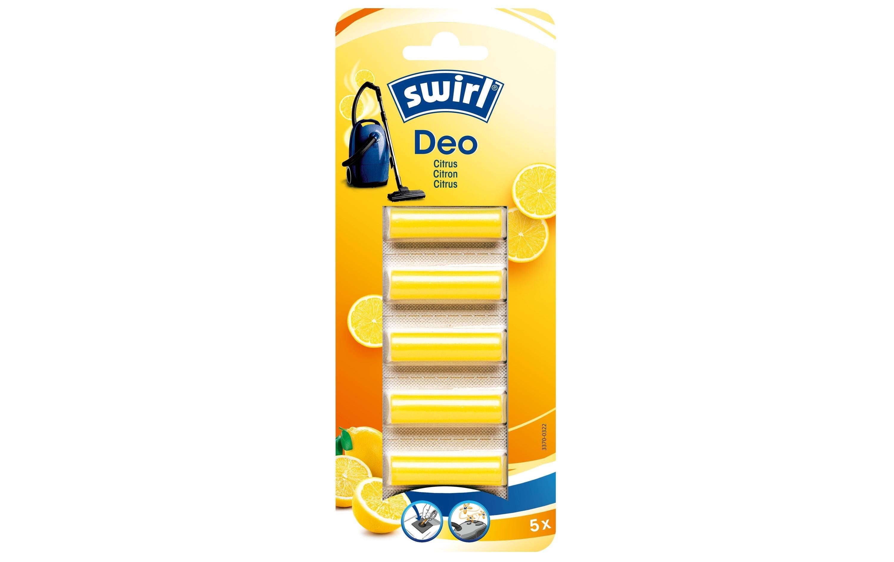 Swirl Staubsauger Deo-Sticks Zitrone 5 Stück