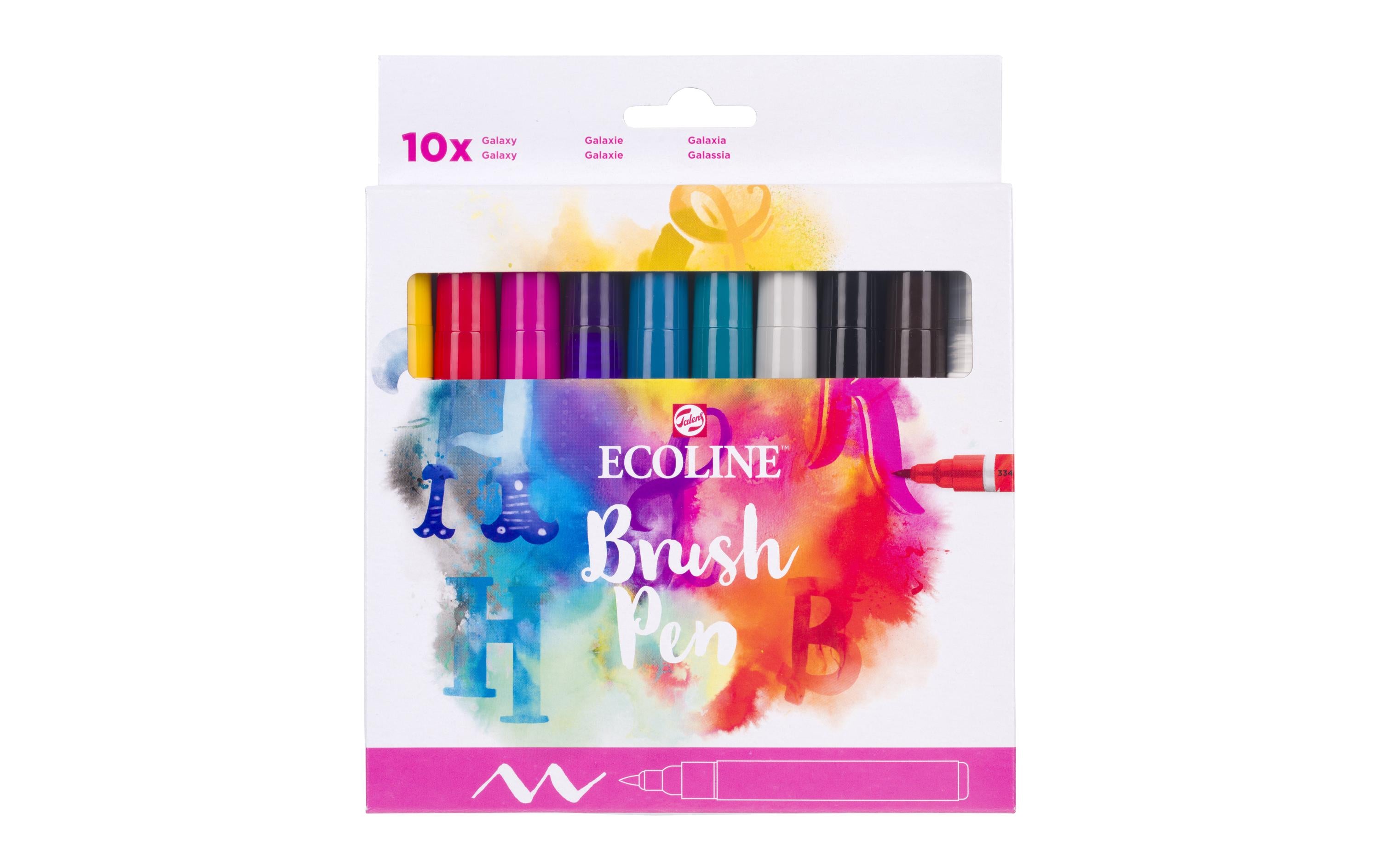 Talens Brush Pen Ecoline Set Handlettering 10 Brush Pens