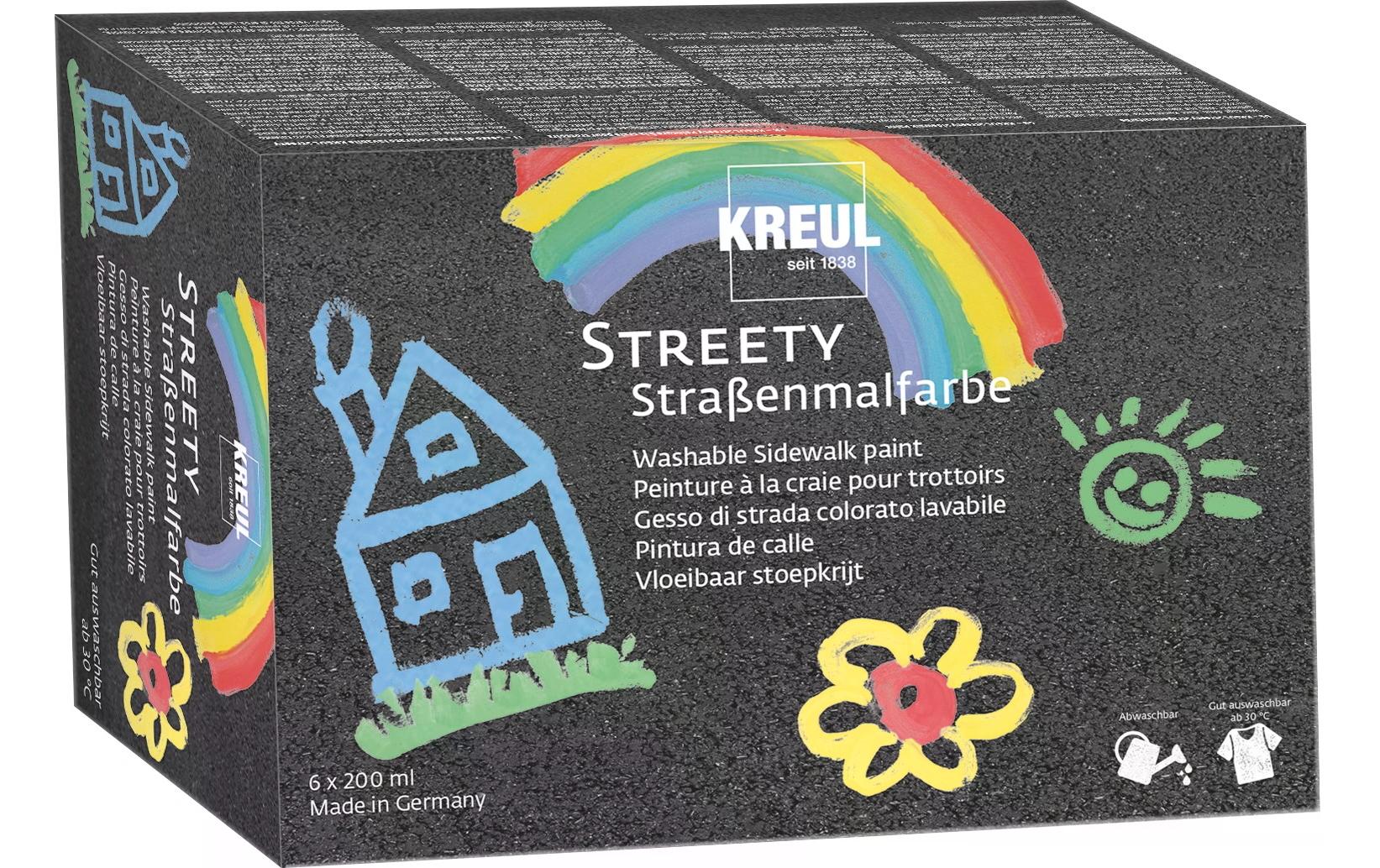 Kreul Streety Strassenmalfarbe Set 6 Farben à 200 ml