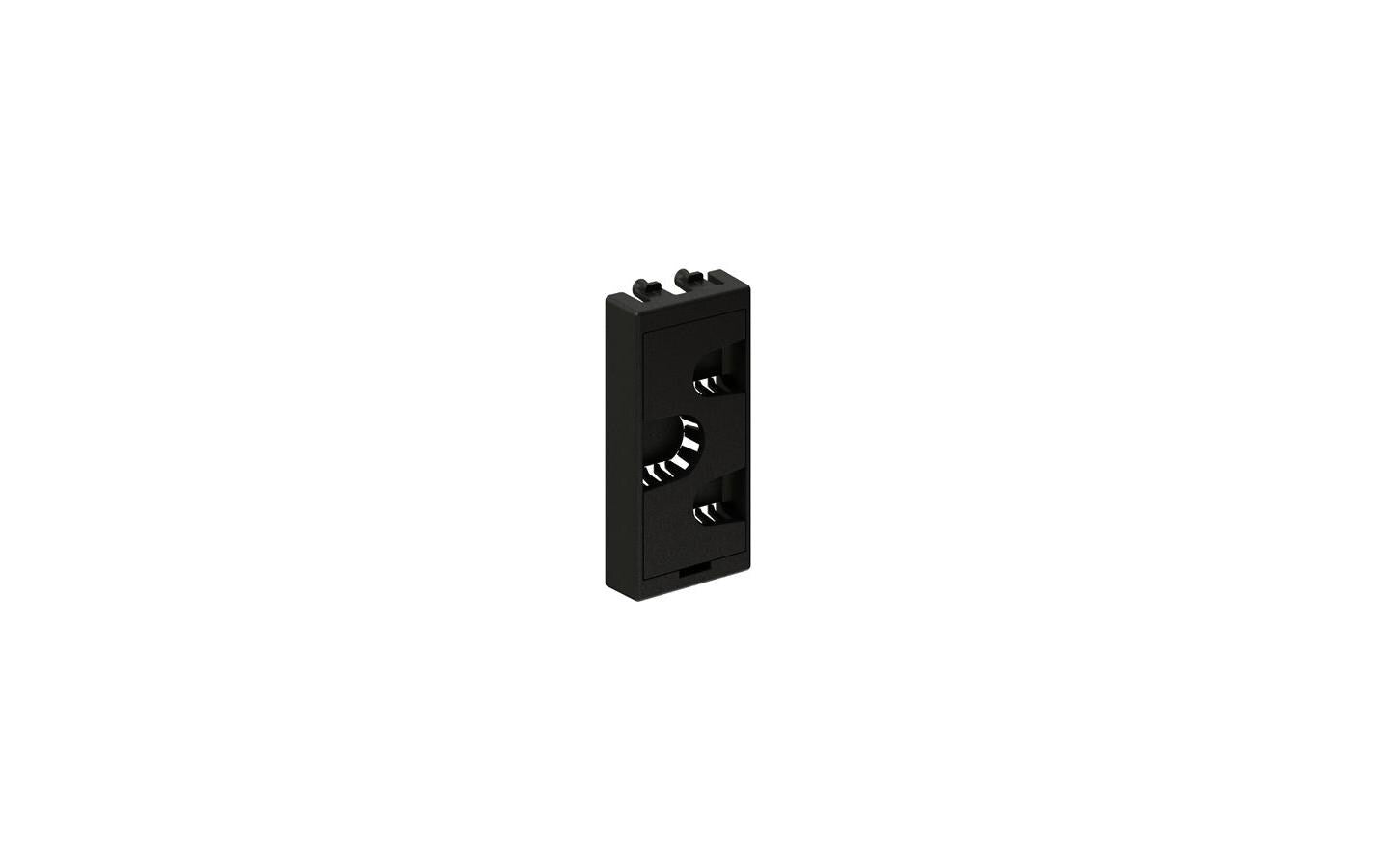 maxCONNECT Multimedia-Zubehör 45x22.5 anthrazit, Kabeldurchführung 3 Plätzen