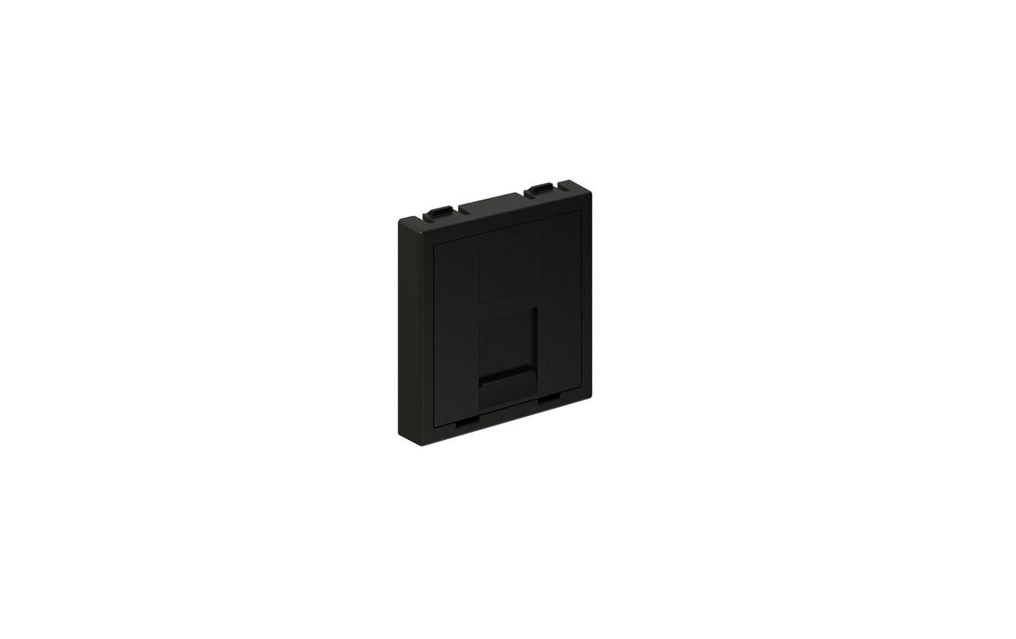 maxCONNECT Multimedia-Zubehör 45x45 anthrazit, Abdeckung für 1x RJ45