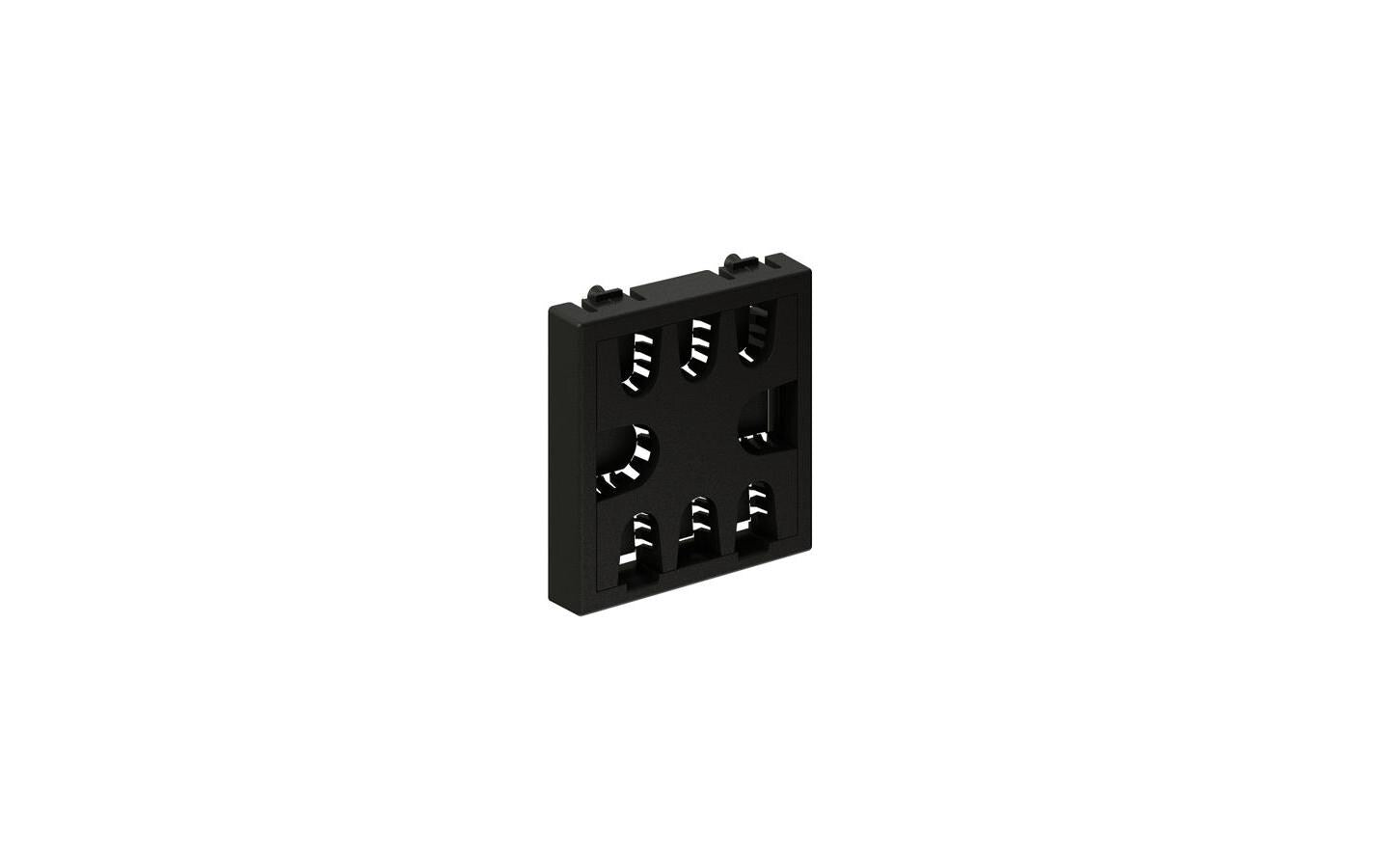 maxCONNECT Multimedia-Zubehör 45x45 anthrazit, Kabeldurchführung 8 Plätzen