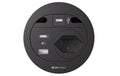 maxCONNECT DIVUS Steckdoseneinheit schwarz 1x Typ 13 1x USB A/C 1xUSB C Data